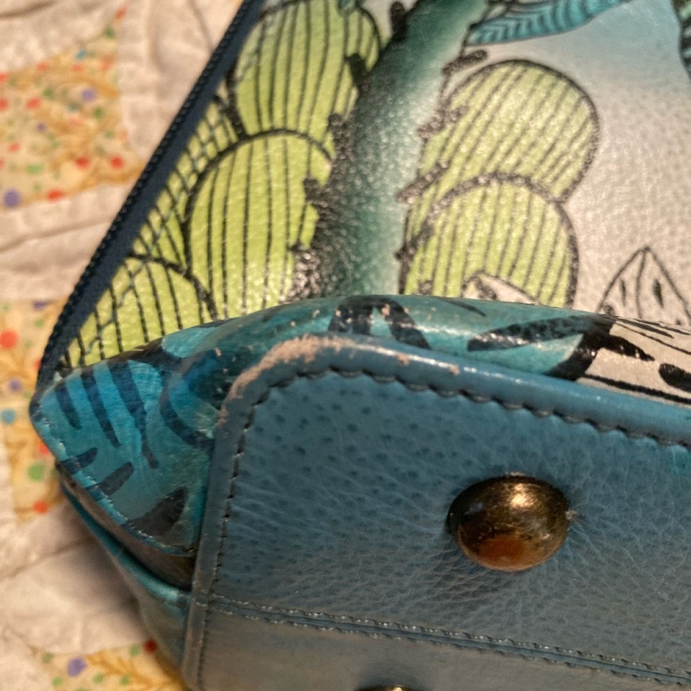 Anuschka Colorful Panther Crossbody Bag - Picture 7 of 8